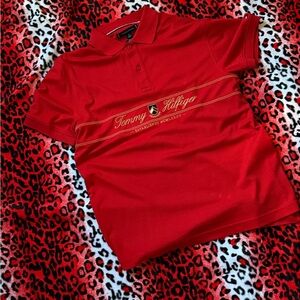 Tommy Hilfiger Kids Polo Shirt in Bold Red